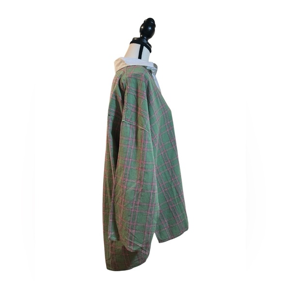 Intimately Free People Green and Pink Plaid Tunic - Picture 6 of 6